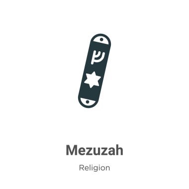 Mezuzah glyph icon vector on white background. Flat vector mezuzah icon symbol sign from modern religion collection for mobile concept and web apps design.