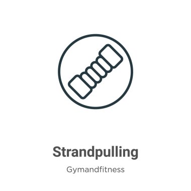 Ayırt edici dış hat vektör simgesi. İnce çizgi siyah iplik çekme simgesi, düz vektör basit element çizimi düzenlenebilir jimnastik konsepti beyaz arkaplanda izole