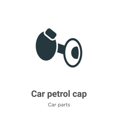 Beyaz arka planda araba benzini ikonu. Mobil konsept ve web uygulamaları tasarımı için modern araba parçaları koleksiyonundan düz vektör araba benzini simgesi simgesi işareti.