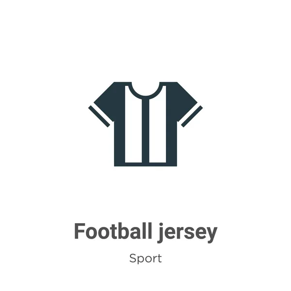 Icono Vectorial Camiseta Fútbol Fondo Blanco Signo Icono Del Jersey — Vector de stock