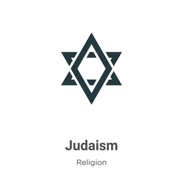 Ikona Židovského Glyfu Vektoru Bílém Pozadí Plochý Symbol Vektorového Judaismu — Stockový vektor