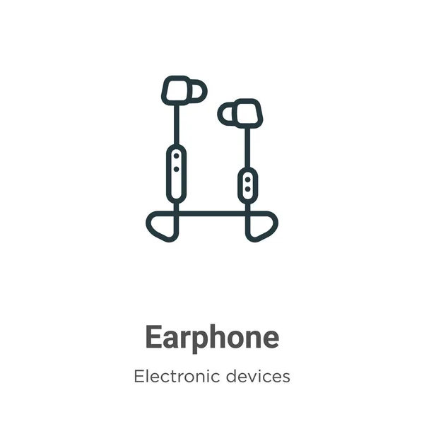 Un icono vectorial del contador. Icono de auriculares negros de línea de Thin, ilustración vectorial simple elemento plano del concepto de dispositivos electrónicos comestibles aislado sobre fondo blanco. — Archivo Imágenes Vectoriales