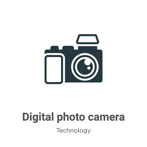 Вектор Иконок Цифровой Фотокамеры Белом Фоне Плоский Вектор Цифровой Фотокамеры — стоковый вектор
