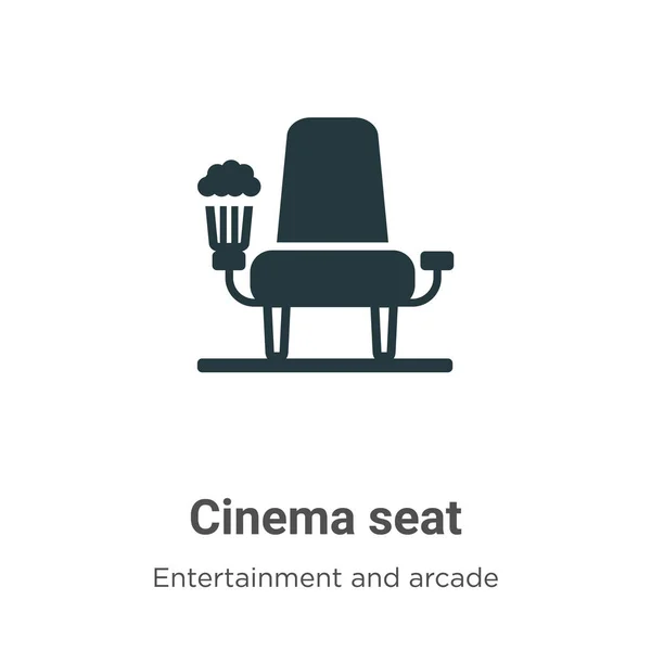 Cinema Seat Vector Icon White Background Flat Vector Cinema Seat — Stock Vector