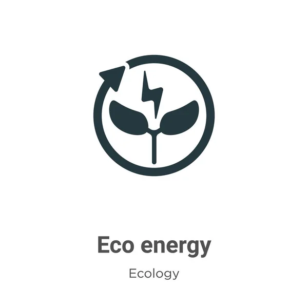 Ikona Wektora Energii Ekologicznej Białym Tle Płaski Wektor Energii Ekologicznej — Wektor stockowy
