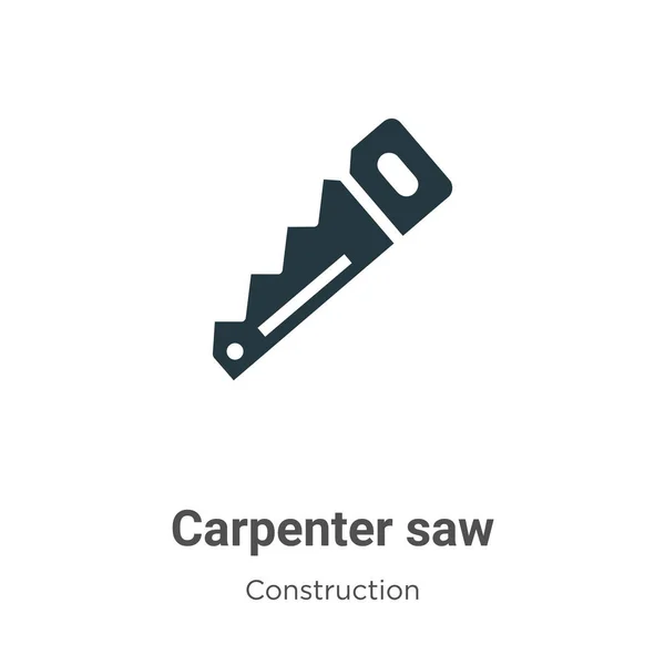 Carpenter Viu Ícone Vetorial Fundo Branco Carpinteiro Vetorial Plano Viu — Vetor de Stock