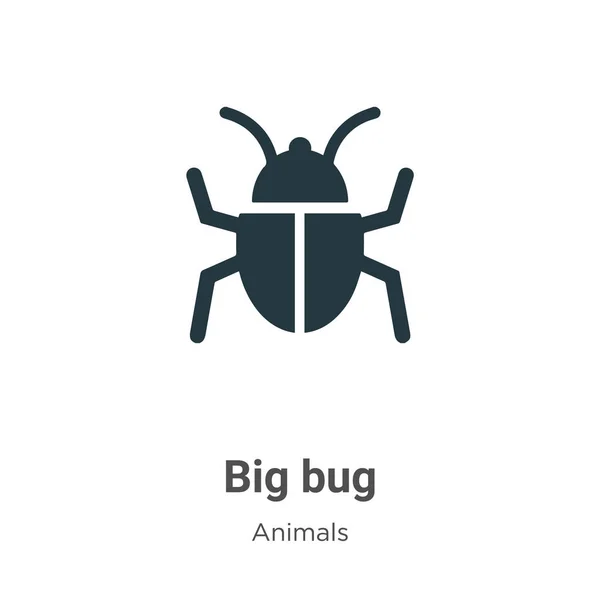 Big Bug Vector Icon White Background Flat Vector Big Bug — Stock Vector