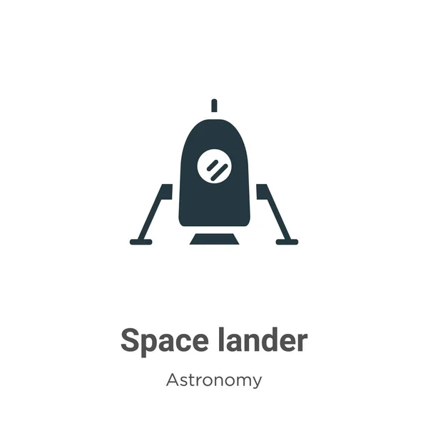 白色背景上的空间着陆器矢量图标 平面矢量空间着陆器图标符号来自现代天文学集合 用于移动概念和网络应用程序设计 — 图库矢量图片