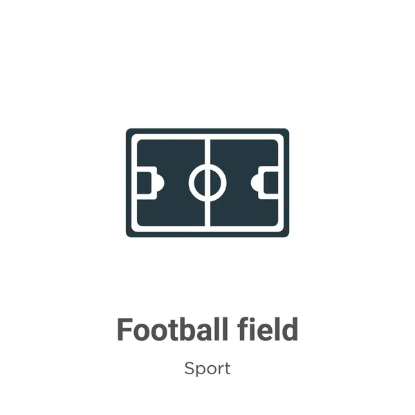 Иконка Вектора Футбольного Поля Белом Фоне Знак Символа Футбольного Поля — стоковый вектор