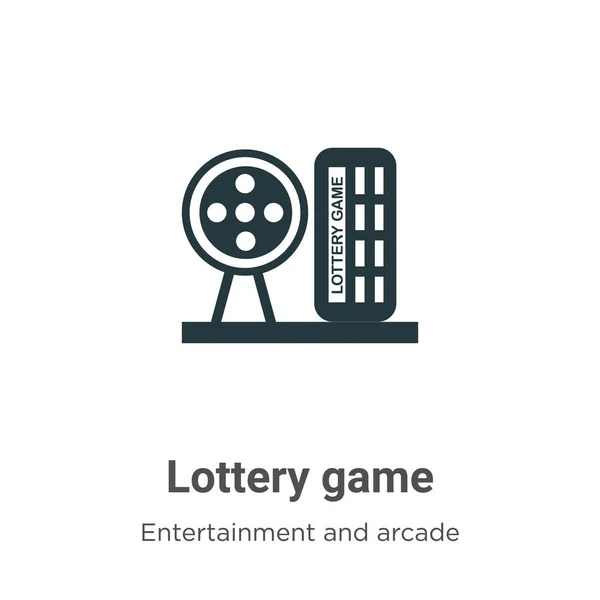Icône Vectoriel Loterie Sur Fond Blanc Symbole Icône Jeu Loterie — Image vectorielle