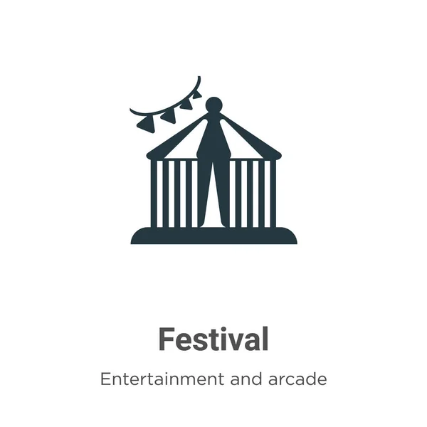 Festival Vector Icon White Background Flat Vector Festival Icon Symbol - Stok Vektor