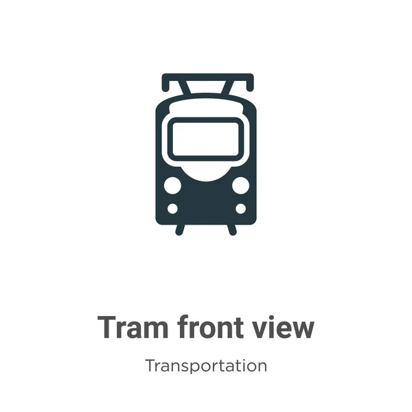 Beyaz Arkaplanda Tramvay Görünümü Simge Vektörü Mobil Konsept Web Uygulamaları — Stok Vektör