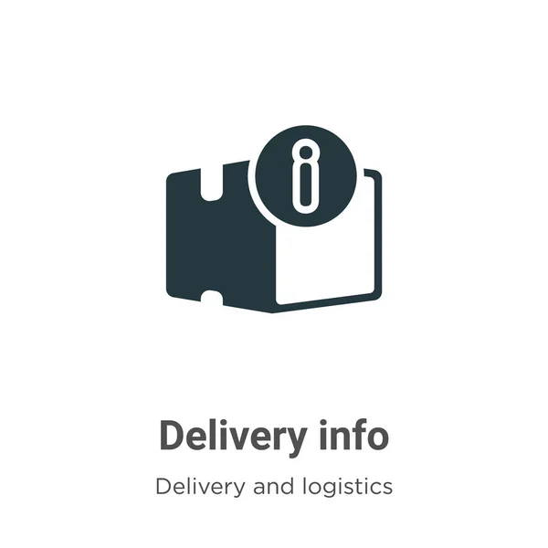Delivery Info Vector Icon White Background Flat Vector Delivery Info — Vettoriale Stock