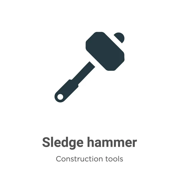 Σλετζ Σφυρί Διάνυσμα Εικονίδιο Λευκό Φόντο Επίπεδη Vector Sledge Hammer — Διανυσματικό Αρχείο