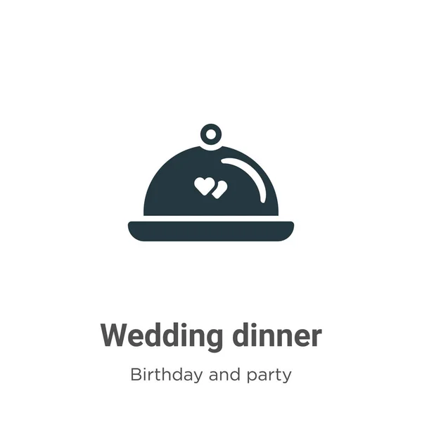 Wedding Dinner Vector Icon White Background Flat Vector Wedding Dinner — Stock Vector