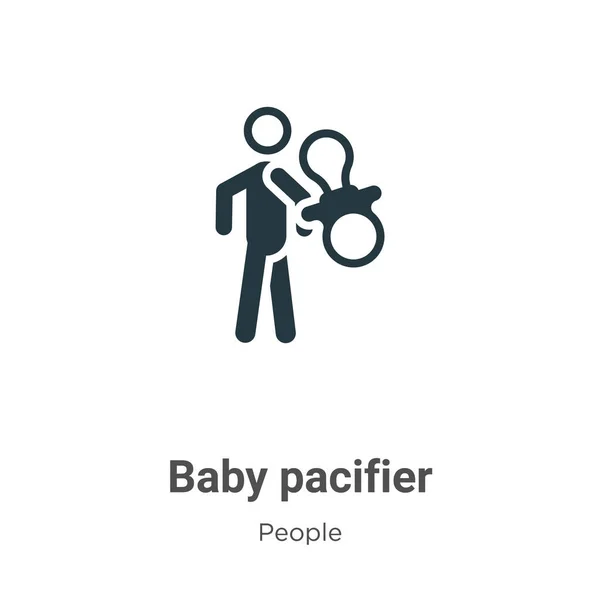 Baby pacifier vector icon on white background. Flat vector baby pacifier icon symbol sign from modern people collection for mobile concept and web apps design.