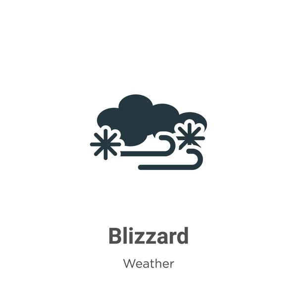 Blizzard Glyph Icon Vector White Background Flat Vector Blizzard Icon — 스톡 벡터