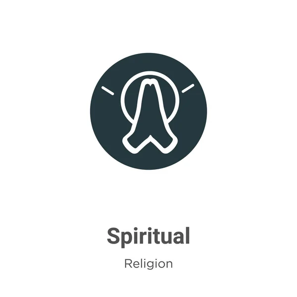 Spirituelles Vektorsymbol Auf Weißem Hintergrund Flacher Vektor Spirituelles Symbol Symbol — Stockvektor