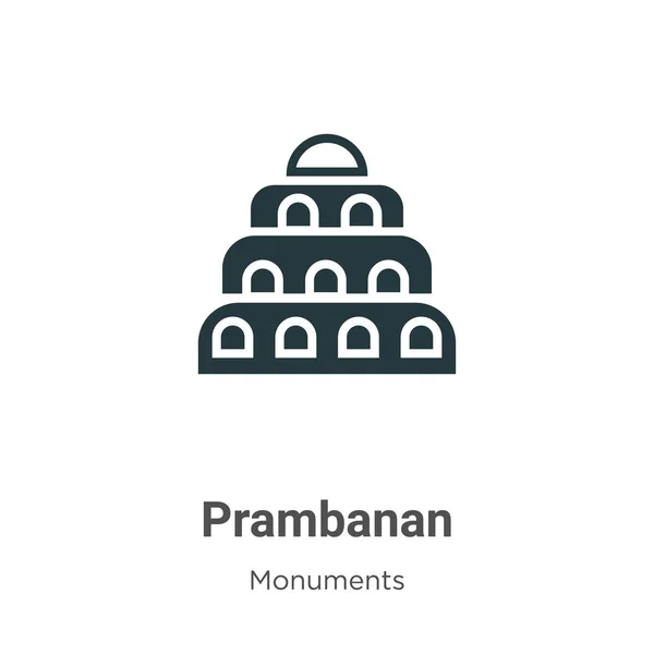 Prambanan Glyphe Icône Vecteur Sur Fond Blanc Vecteur Plat Prambanan — Image vectorielle