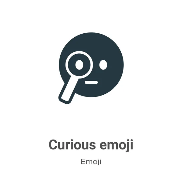 Ícone Curioso Vector Emoji Fundo Branco Simbolo Ícone Emoji Curioso — Vetor de Stock