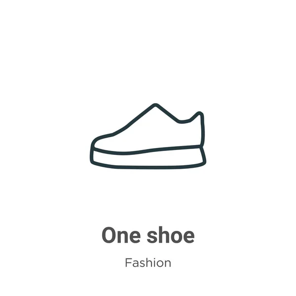 1つのシューズアウトラインベクトルアイコン 薄いライン黒1本の靴のアイコン 白の背景に隔離された編集可能なファッションコンセプトからフラットベクトルシンプルな要素イラスト — ストックベクタ