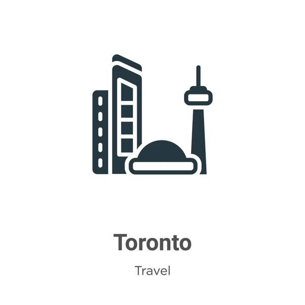 Toronto Vector Icoon Witte Achtergrond Flat Vector Toronto Pictogram Symbool — Stockvector