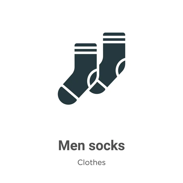 男子袜子矢量图标白色背景 平面矢量男士袜子图标标志来自现代服装系列 用于移动概念和网络应用程序设计 — 图库矢量图片