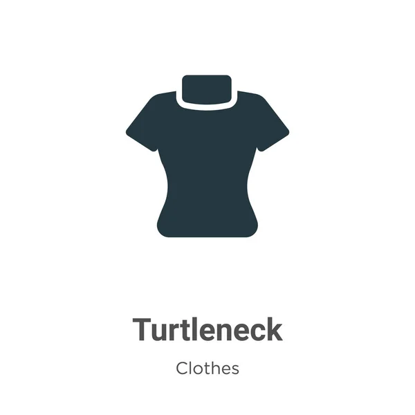 Turtleneck Vector Icoon Witte Achtergrond Vlakke Vector Coltrui Pictogram Symbool — Stockvector