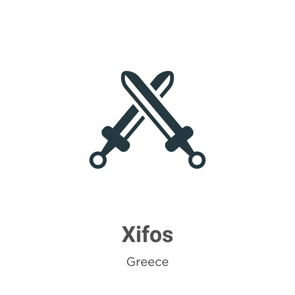 Ikona Xifos Bílém Pozadí Symbol Plochého Vektoru Xifos Moderní Kolekce — Stockový vektor