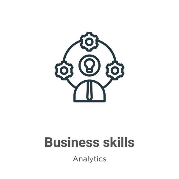 Geschäftsfähigkeiten Umreißen Vektor Symbol Dünne Linie Schwarze Geschäftsfähigkeiten Symbol Flacher — Stockvektor