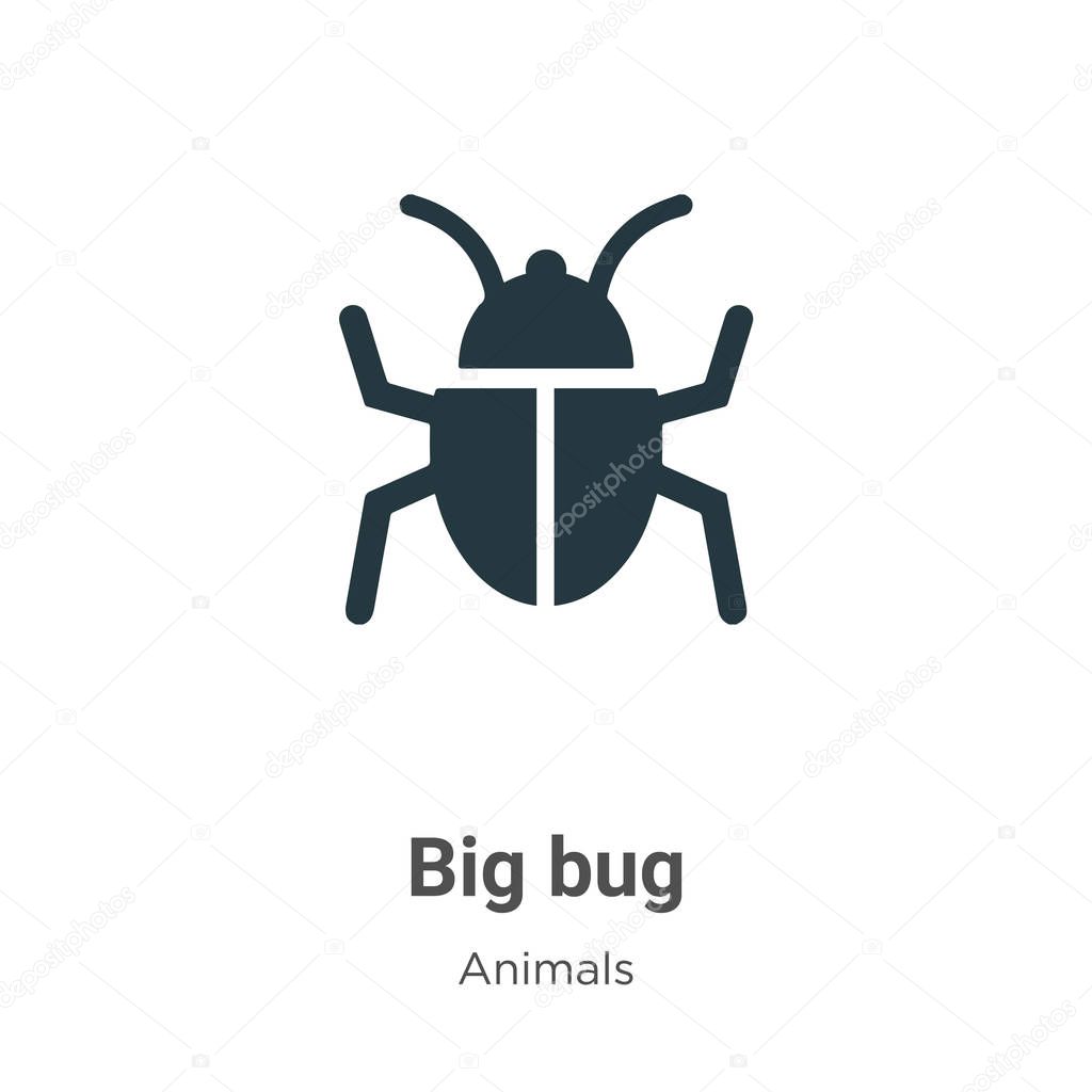 Big bug vector icon on white background. Flat vector big bug icon symbol sign from modern animals collection for mobile concept and web apps design.