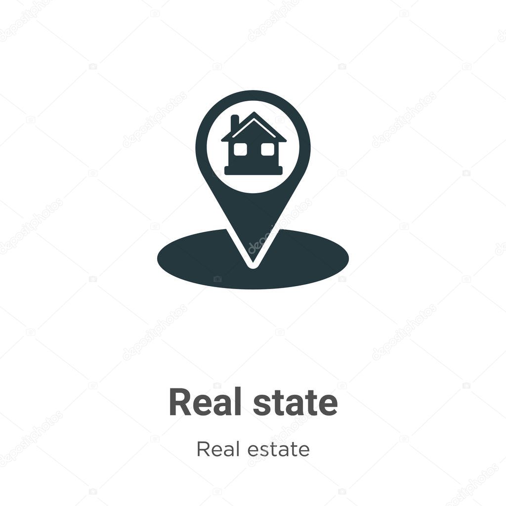 Real state glyph icon vector on white background. Flat vector real state icon symbol sign from modern real estate collection for mobile concept and web apps design.