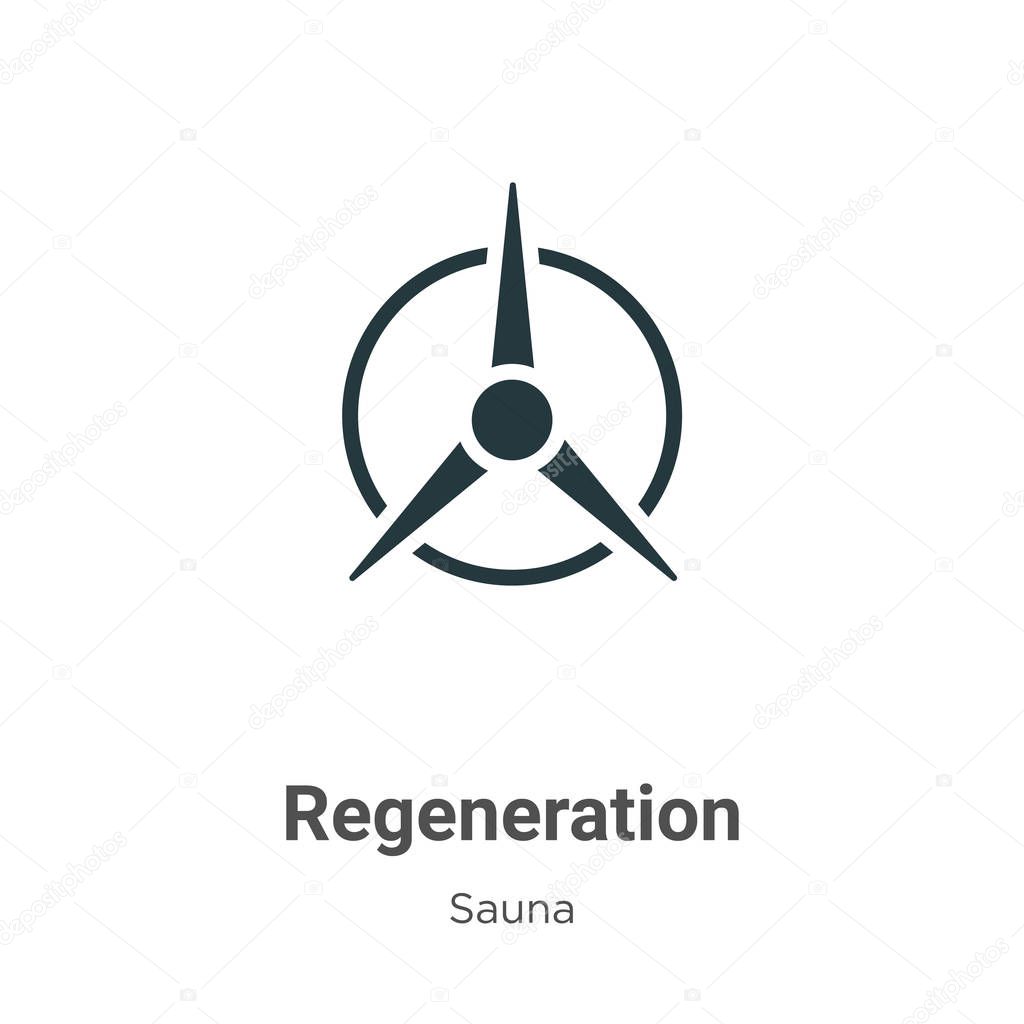 Regeneration glyph icon vector on white background. Flat vector regeneration icon symbol sign from modern sauna collection for mobile concept and web apps design.