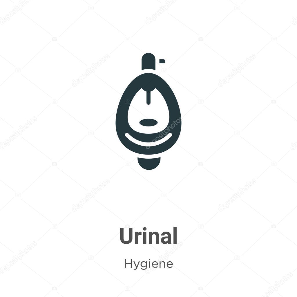 Urinal glyph icon vector on white background. Flat vector urinal icon symbol sign from modern hygiene collection for mobile concept and web apps design.