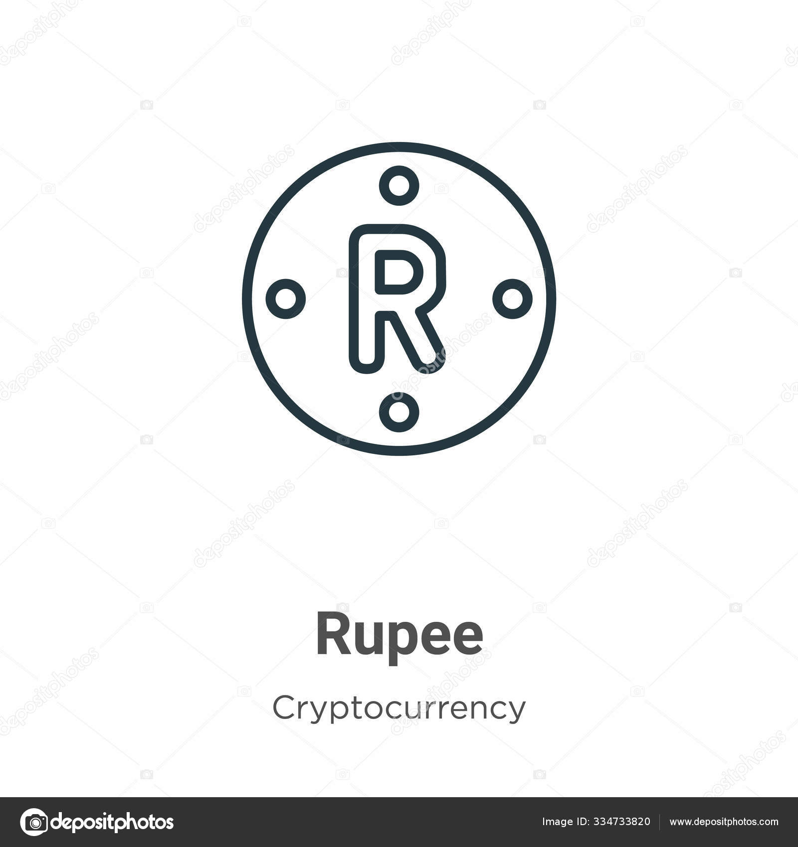 Rupee Outline Vector Icon Thin Line Black Rupee Icon Flat Stock Vector by  ©Digital-Bazaar 334733820