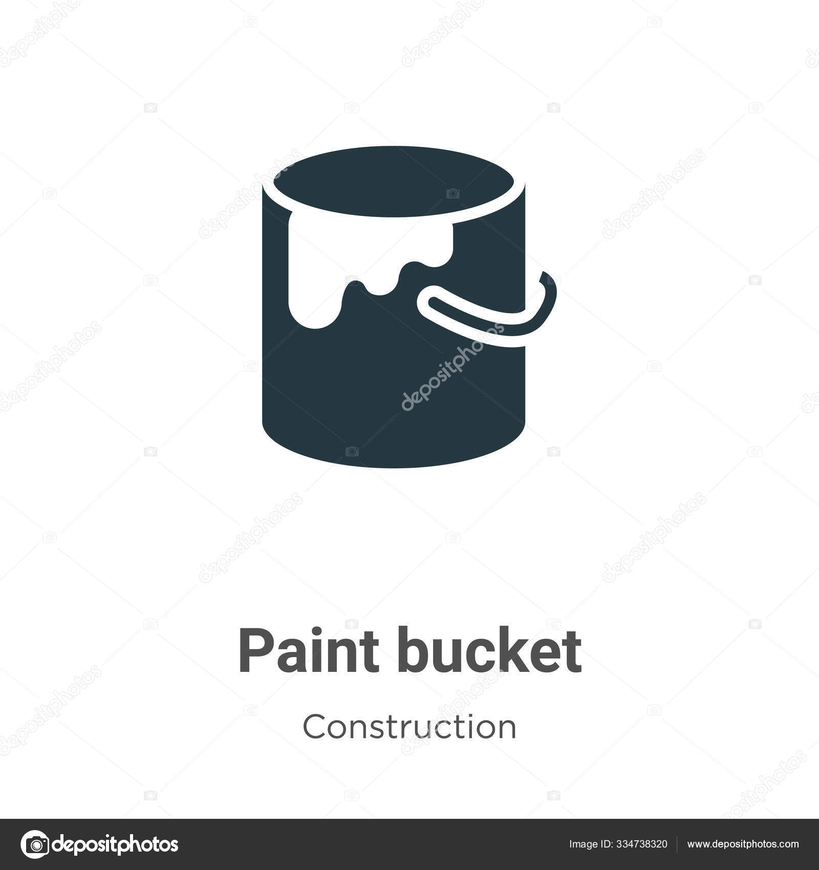 Paint Bucket Vector Icon White Background Flat Vector Paint Bucket Stock  Vector Image by ©Digital-Bazaar #334738320