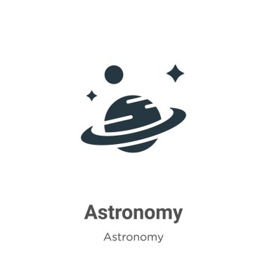 Astronomi vektör simgesi beyaz arkaplanda. Mobil konsept ve web uygulamaları tasarımı için modern astronomi koleksiyonundan düz vektör astronomi simgesi işareti.
