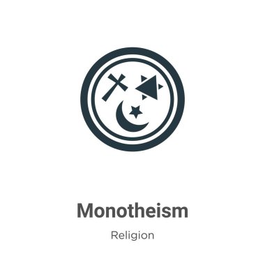 Monotheism glyph icon vector on white background. Flat vector monotheism icon symbol sign from modern religion collection for mobile concept and web apps design. clipart