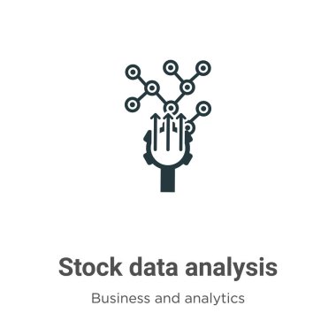 Stock data analysis vector icon on white background. Flat vector stock data analysis icon symbol sign from modern business and analytics collection for mobile concept and web apps design.