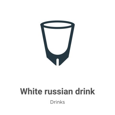 White russian drink vector icon on white background. Flat vector white russian drink icon symbol sign from modern drinks collection for mobile concept and web apps design.