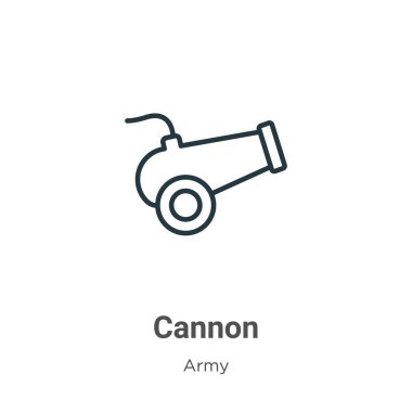 Top ana hatları vektör simgesi. İnce çizgi siyah top simgesi, düz vektör basit element çizimi, düzenlenebilir ordu kavramından beyaz arkaplanda izole edilmiş.