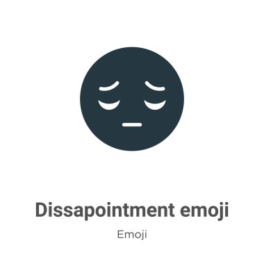 Beyaz arkaplanda hayal kırıklığı emoji vektör simgesi. Mobil konsept ve web uygulamaları tasarımı için modern emoji koleksiyonundan düz vektör hayal kırıklığı simgesi simgesi işareti.