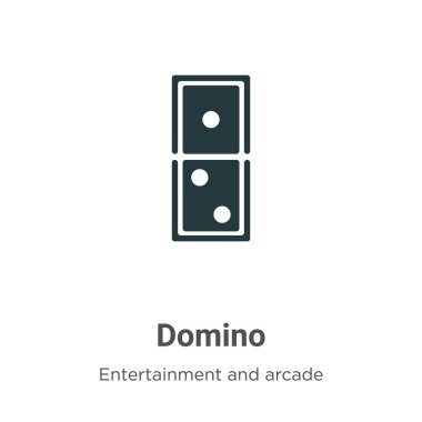 Beyaz arkaplanda Domino vektör simgesi. Mobil konsept ve web uygulamaları tasarımı için modern eğlence ve oyun salonu koleksiyonundan düz vektör domino simgesi işareti.