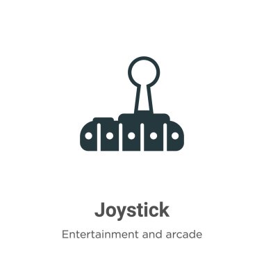 Beyaz arkaplanda Joystick vektör simgesi. Mobil konsept ve web uygulamaları tasarımı için modern eğlence ve oyun salonu koleksiyonundan düz vektör joystick simgesi işareti.