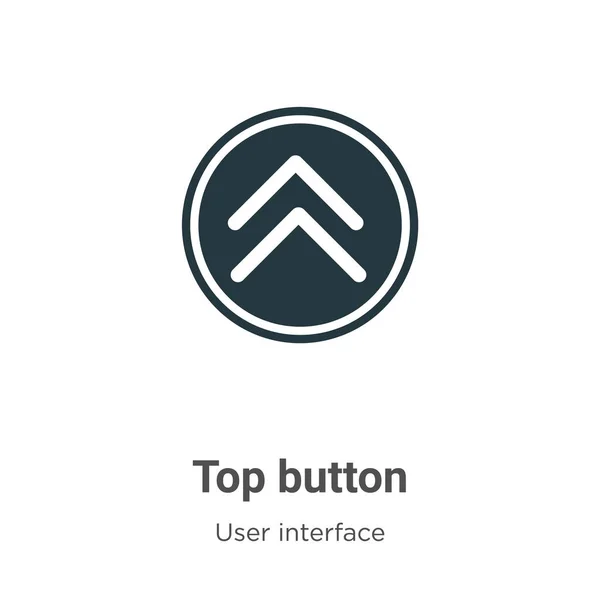 Top Button Vector Icon White Background Flat Vector Top Button — Stock Vector