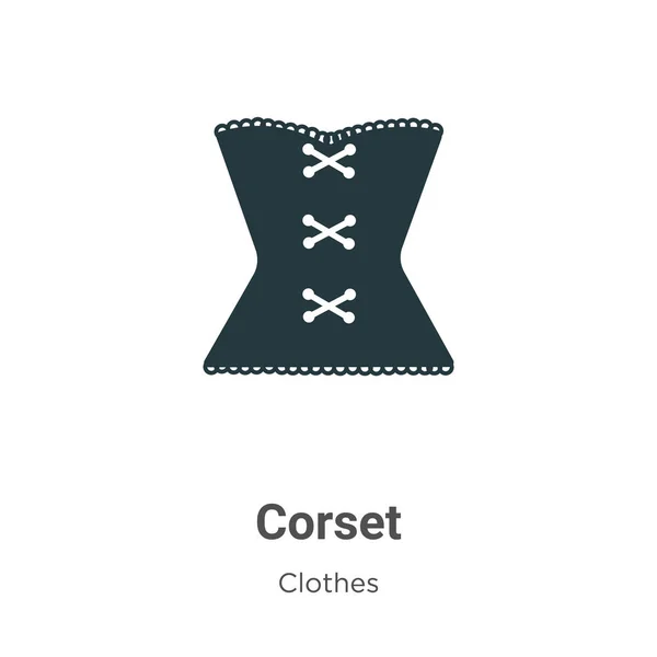 Corset Vector Icon White Background Flat Vector Corset Icon Symbol — Stock Vector