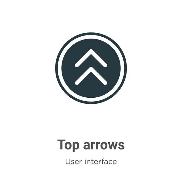 Ikona Wektora Strzałek Białym Tle Płaskie Wektorowe Górne Strzałki Symbol — Wektor stockowy