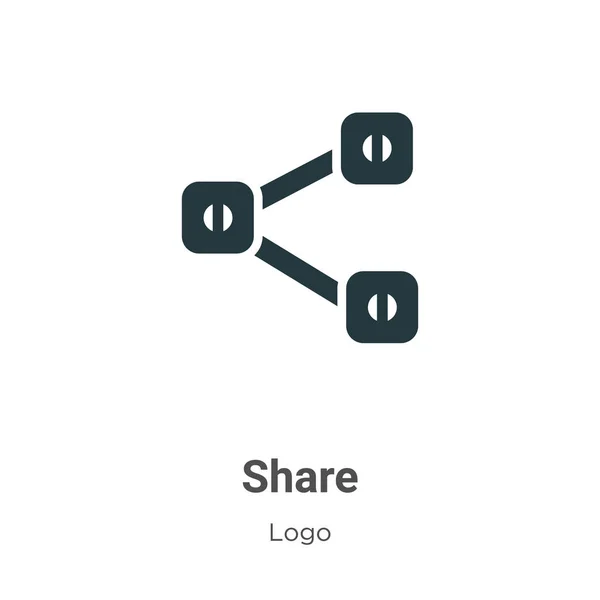 Share symbol glyph icon vector on white background. Flat vector share symbol icon symbol sign from modern logo collection for mobile concept and web apps design.