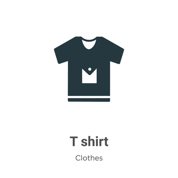 白い背景にTシャツベクトルアイコン モバイルコンセプトとWebアプリのデザインのための現代的な服コレクションからフラットベクトルTシャツアイコン記号記号 — ストックベクタ