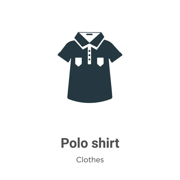 Icône Vectorielle Polo Shirt Sur Fond Blanc Symbole Icône Polo — Image vectorielle